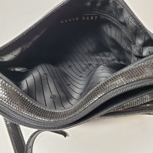 David Dart Black Box Suede Finish Crossbody Purse - Picture 8 of 11